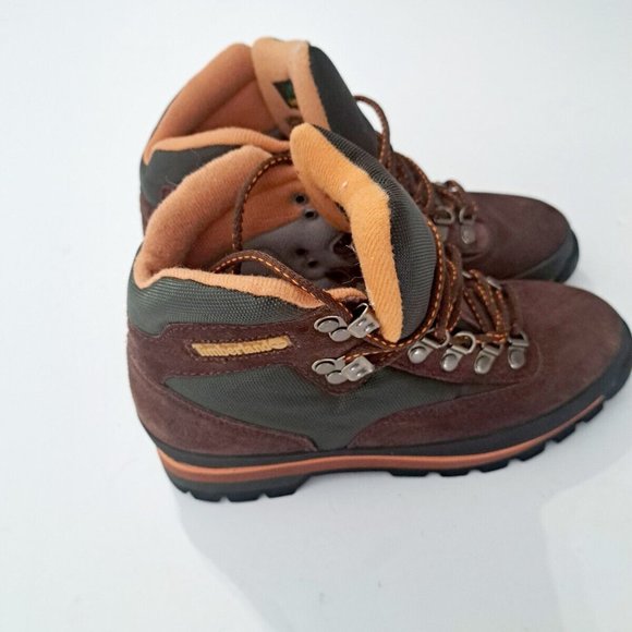 TIMBERLAND Brown Leather & Suede Durable Boots Shoes Size 7M main image 4